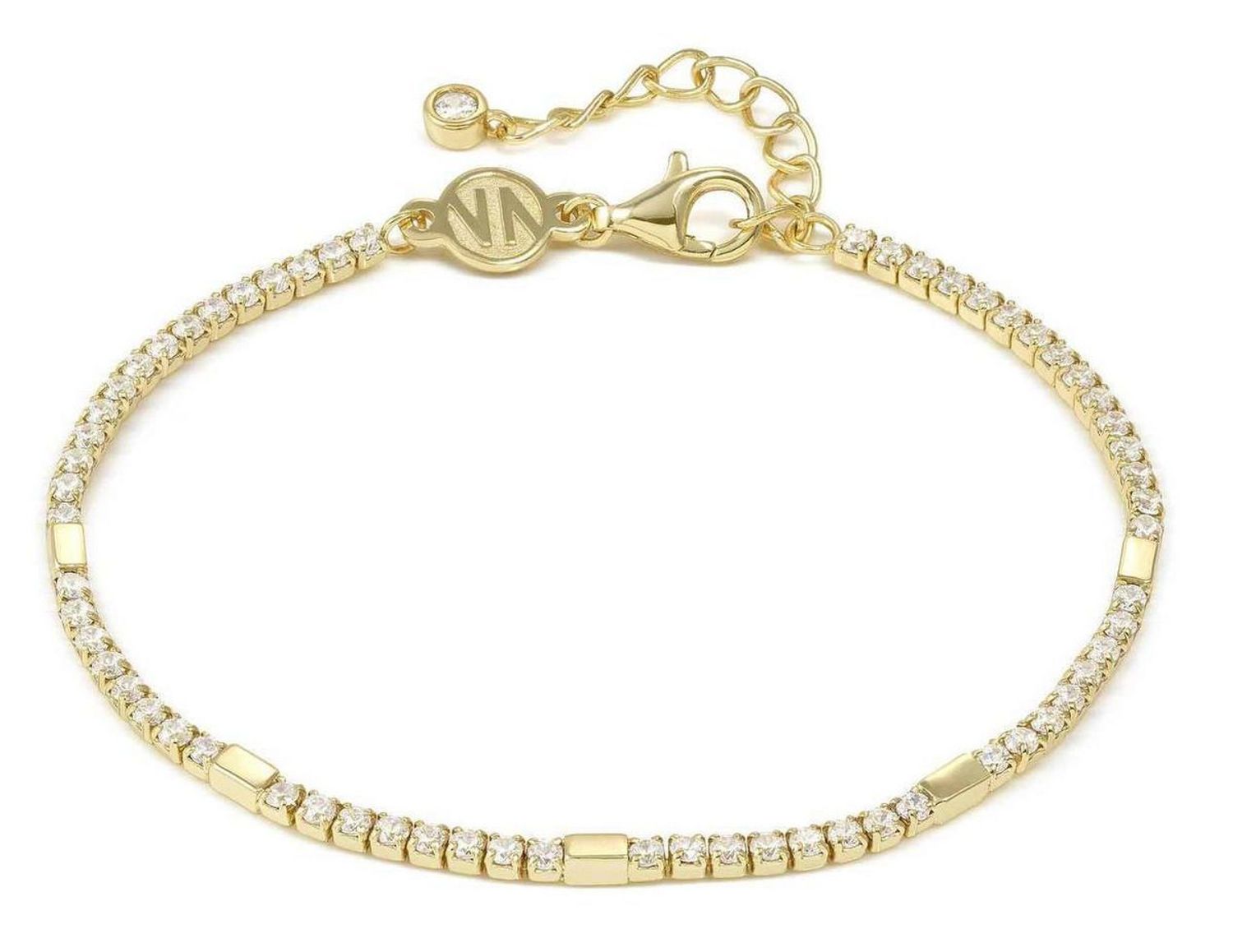 Bransoletka Nomination Italy Petit Sparkle 242301 012 – srebrna pozłacana tenisowa z cyrkoniami.jpg